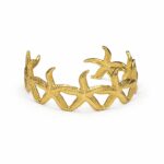 Golden starfish cuff bracelet
